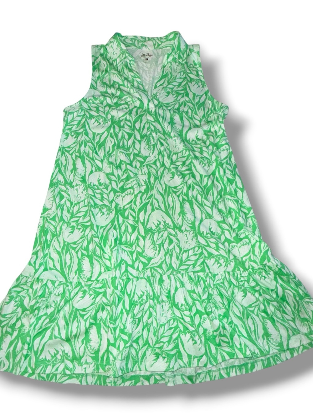 LILLY PULITZER Riegan Dress Fauna Green Tulip to Tango - Large - Picture 5 of 11